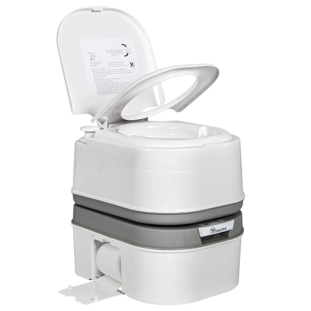 DWVO Portable Toilet, 6.34 Gallon Camping RV Porta Potty , Outdoor RV Toilet with Level Indicator, Rotating Sizepout