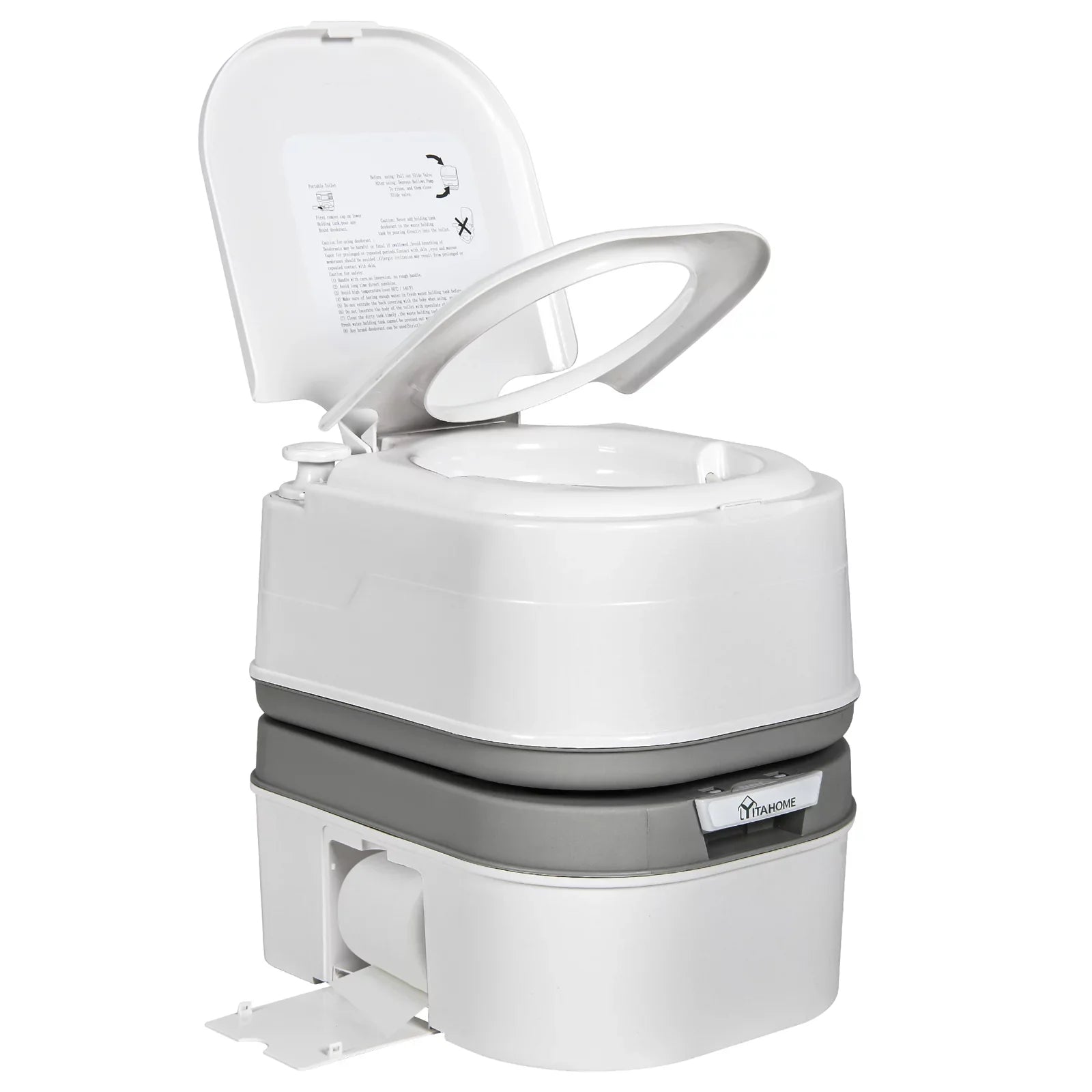 DWVO Portable Toilet, 6.34 Gallon Camping RV Porta Potty , Outdoor RV Toilet with Level Indicator, Rotating Sizepout