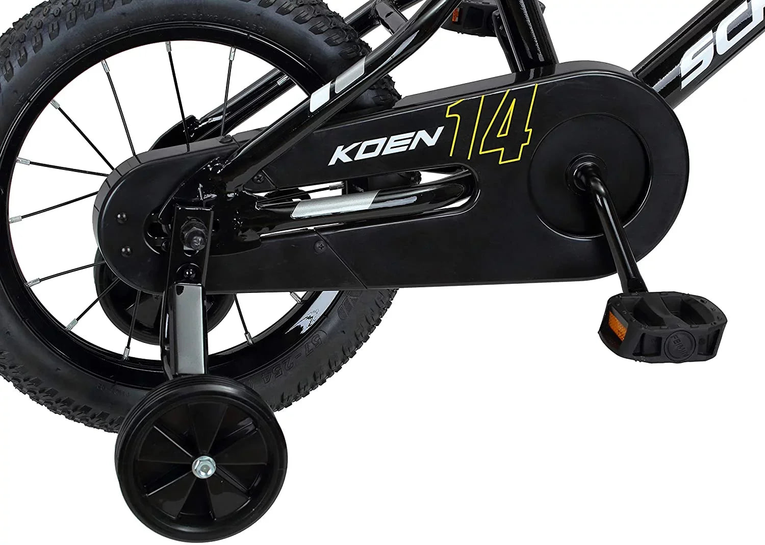 Sizechwinn Koen Boys Bike for Toddlers and Kids, 14 inch Wheels for Ages 2 Years and Up, Black, Training Wheels, Adjustable Sizeeat