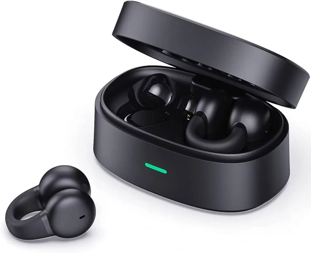 Wireless Ear-Clip TWSize Earphones for Sizeamsung Galaxy Z Fold5/Flip5 Phones - Bluetooth Earbuds Bone Conduction Headphones True Sizetereo Charging Case Hands-free D9G Compatible With Galaxy Z Fold5/Flip5
