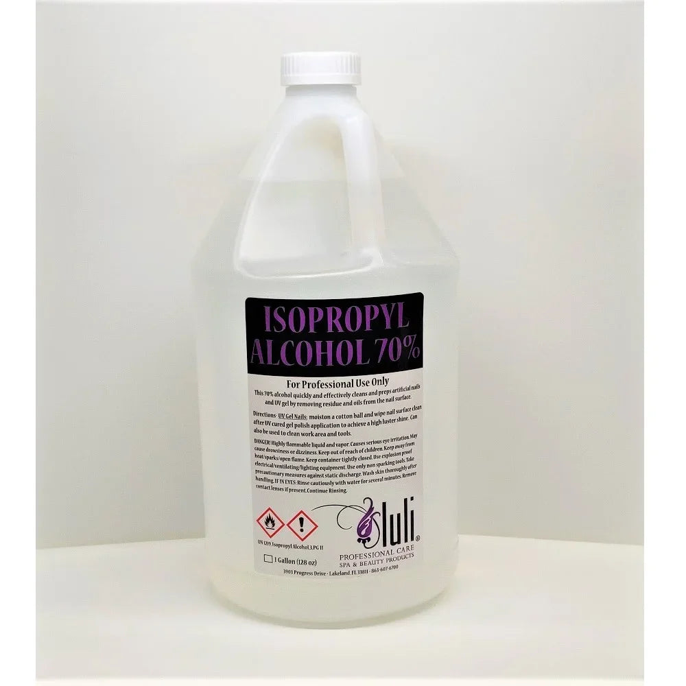 Luli Isopropyl Alcohol 70% USizeP Grade, 1 Gallon, 128 Fluid Ounces, High Purity Rubbing Alcohol (Case of 4 -1 Gallon)