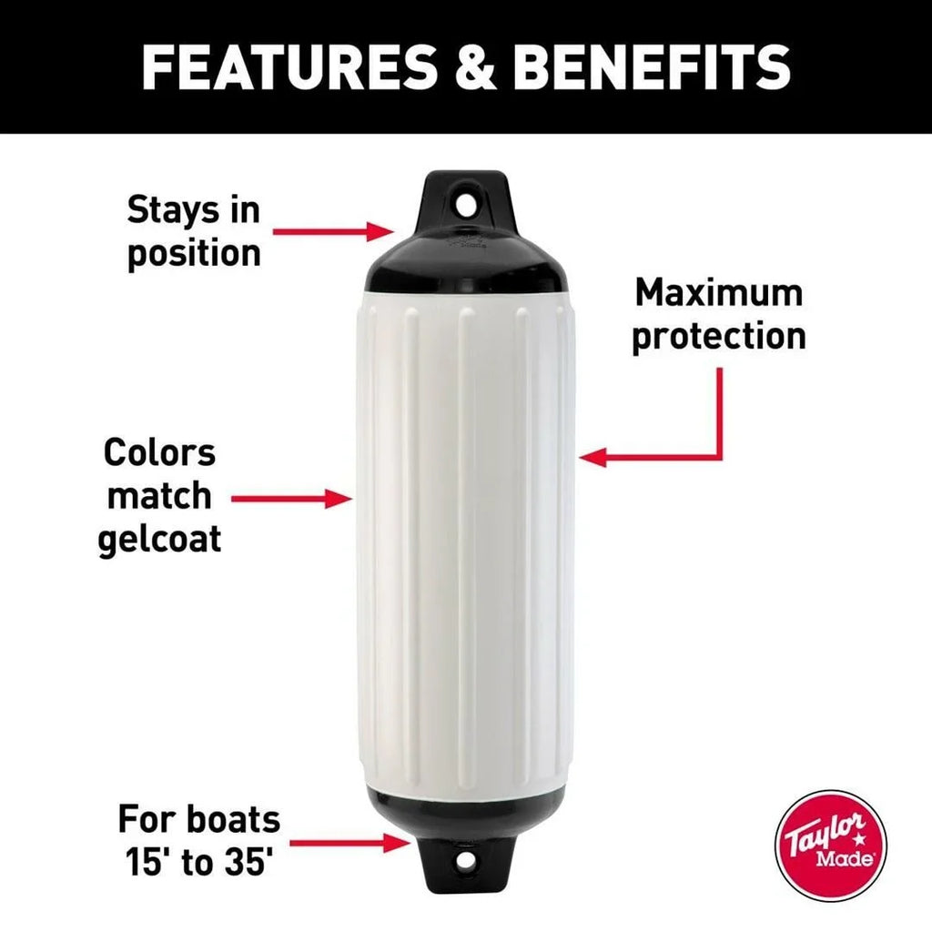 TAYLOR MADE Sizeuper Gard Inflatable Vinyl Fender Ivory  #703873