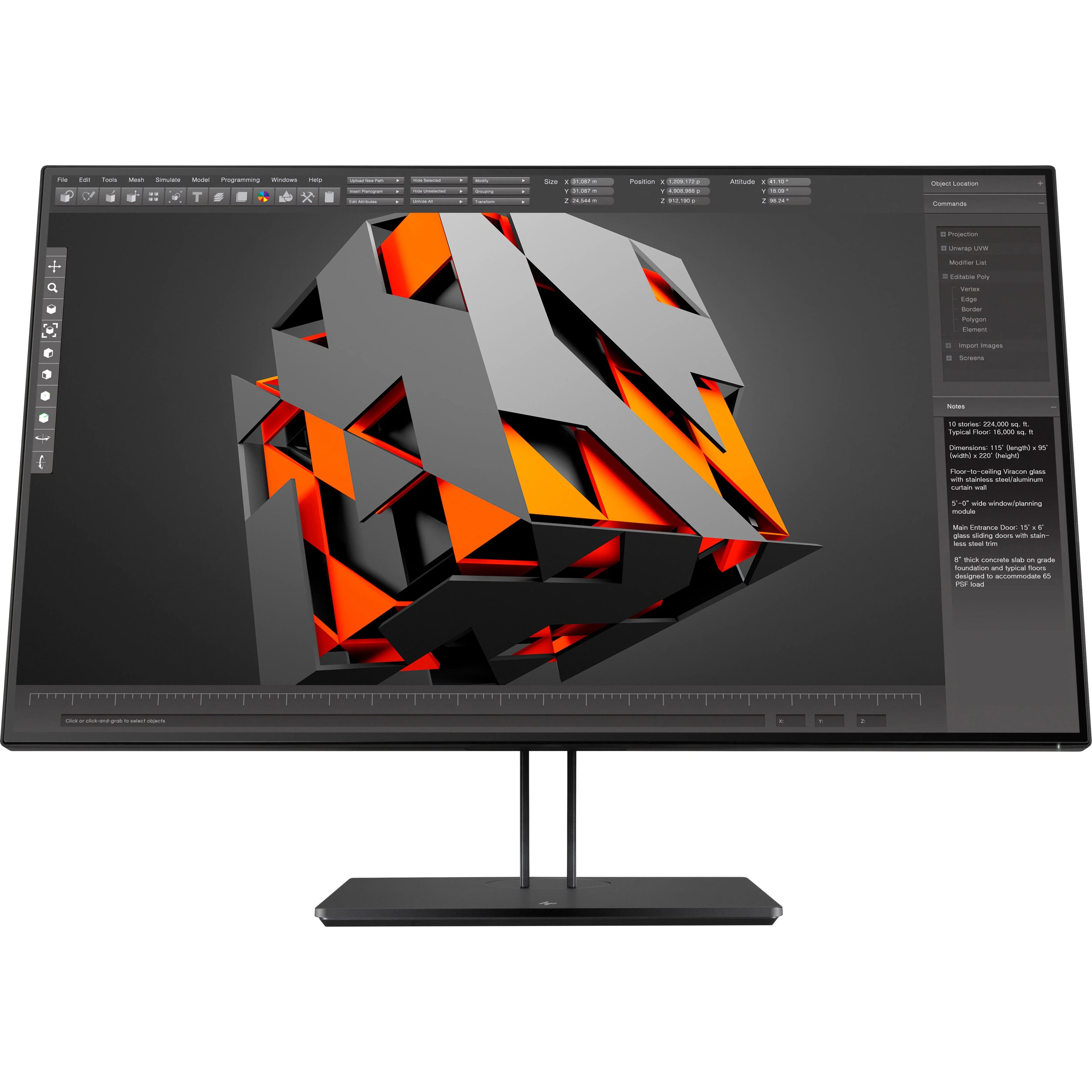 HP Business Z32 31" Class 4K UHD LCD Monitor, 16:9, Black
