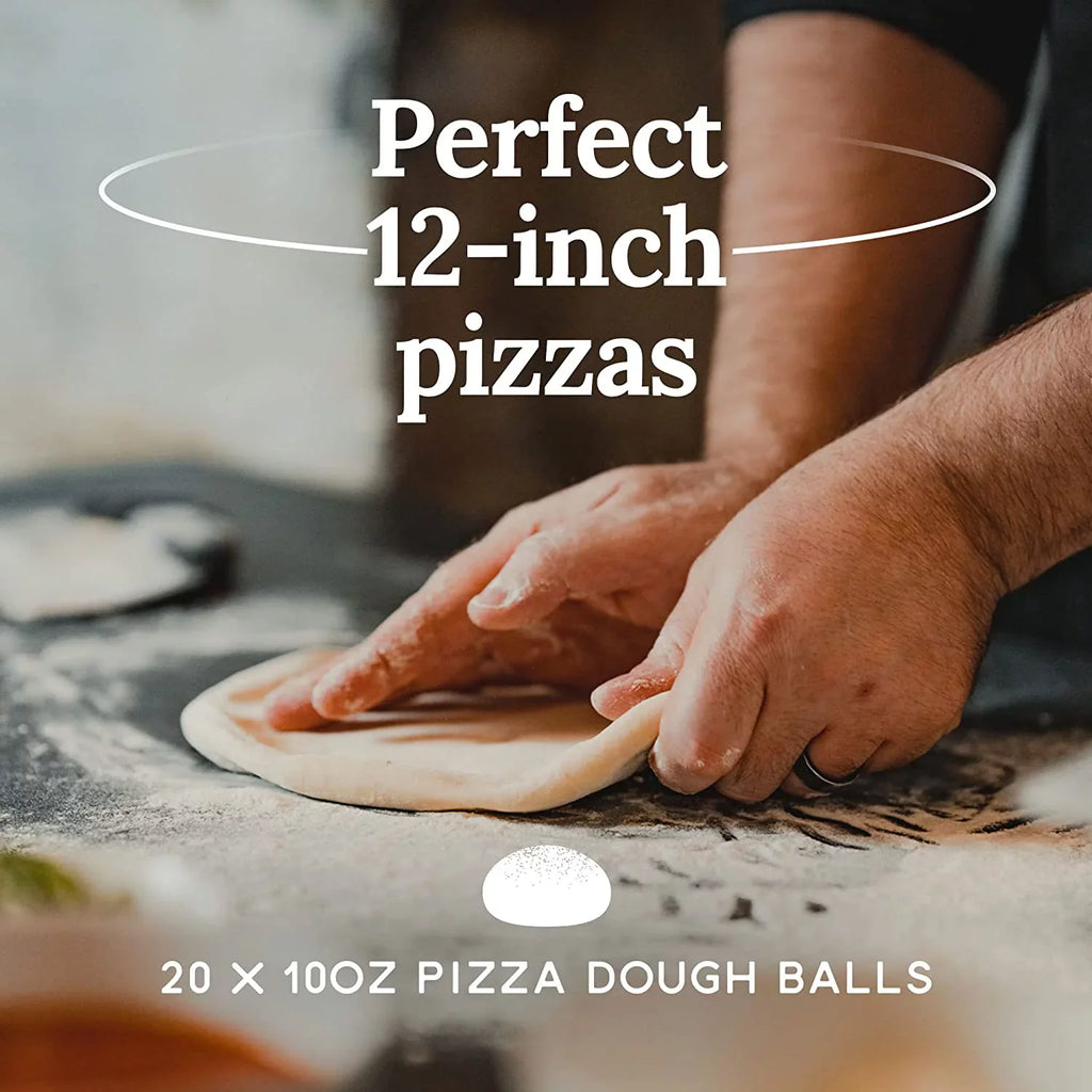 Pizza Dough – 20 x 10 oz Frozen Pizza Dough Balls – Perfect Pizza Oven Accessories for 12-inch Pizzas – Fresh NY Sizetyle Pizza – Works in Pizza Oven and Conventional Oven