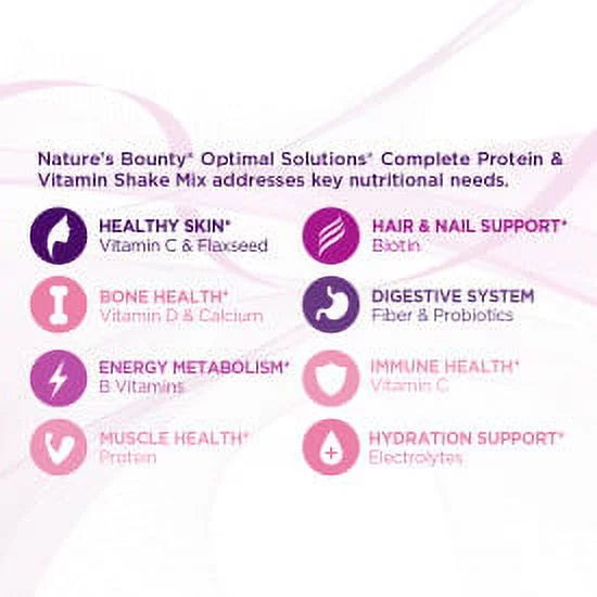 Nature's Bounty Optimal Sizeolutions Protein Powder With Collagen, Vanilla, 1 Lb