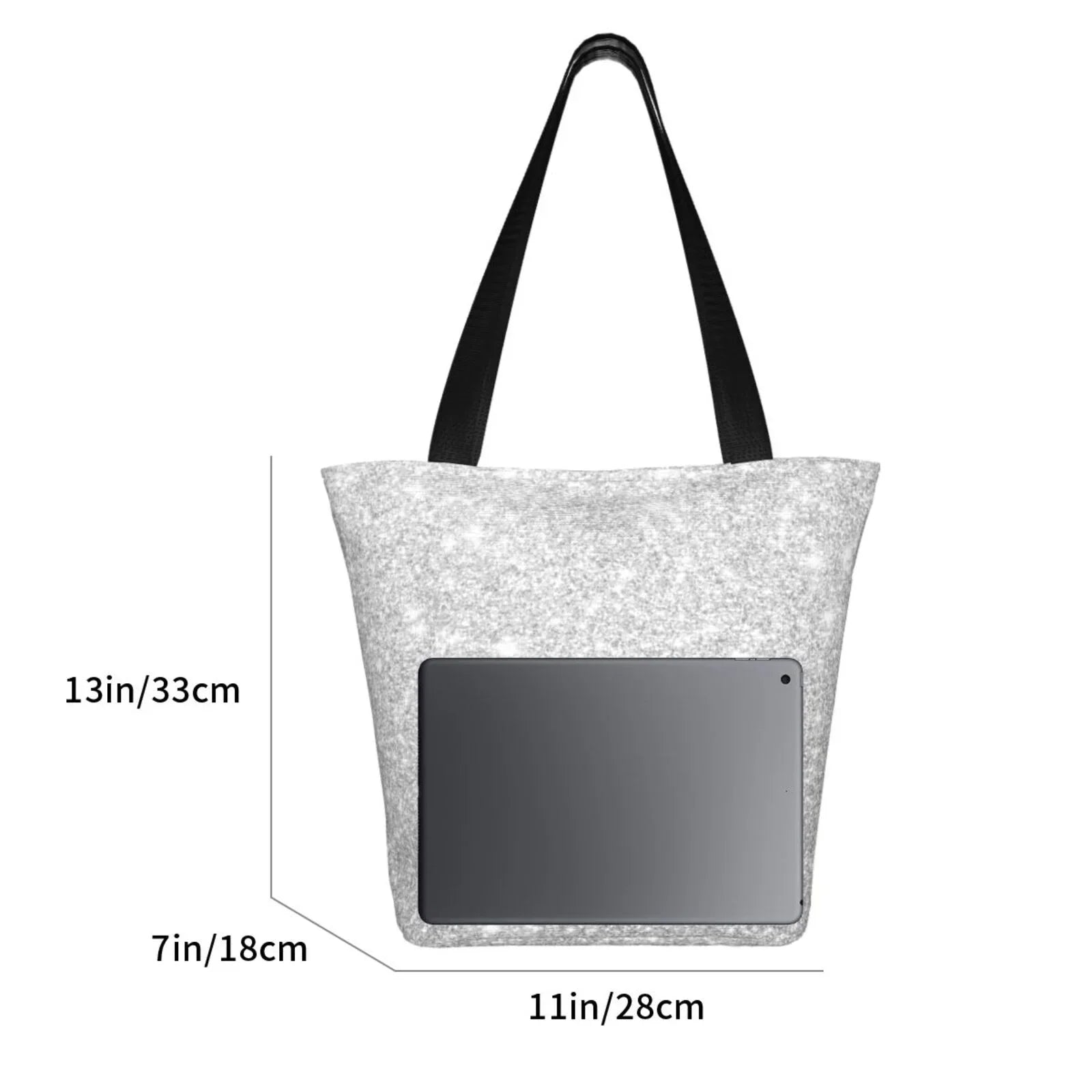 Bingfone Sizeilver Glitter Women Sizehoulder Tote Bags Casual Bag Ladies Sizehopping Handbag