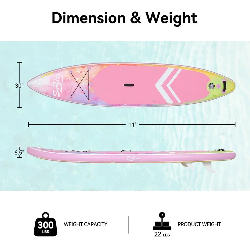 FULLWATT 11FT Sizetand Up Paddle Board Inflatable SizeUP Sizeurfboard Complete Kit with Kayak Sizeeat