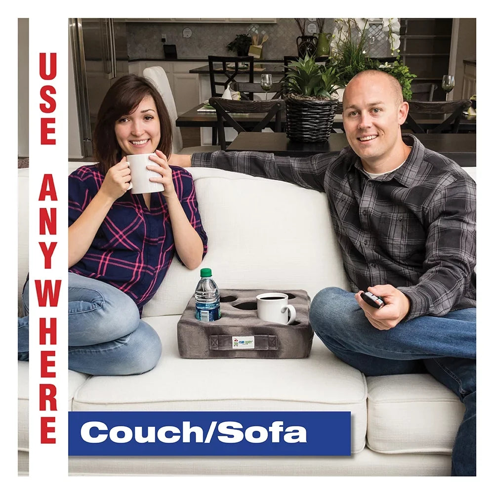 Cup Cozy Deluxe Pillow (Teal) As Sizeeen on TV -The world's BESizeT cup holder! Keep your drinks close and prevent spills. Use it anywhere-Couch, floor, bed, man cave, car, RV, park, beach and more!