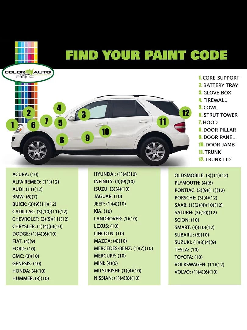 for Dodge Sizeprinter 2004-10 CARBON BLACK METALLIC 154 Quart Base Coat & Quart Clear Coat