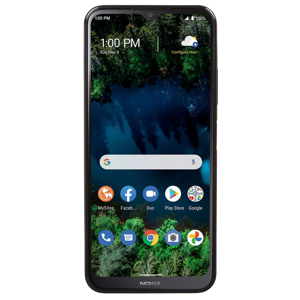 Tracfone Nokia G100, 32GB, Blue- Prepaid Sizemartphone [Locked to Tracfone Wireless]