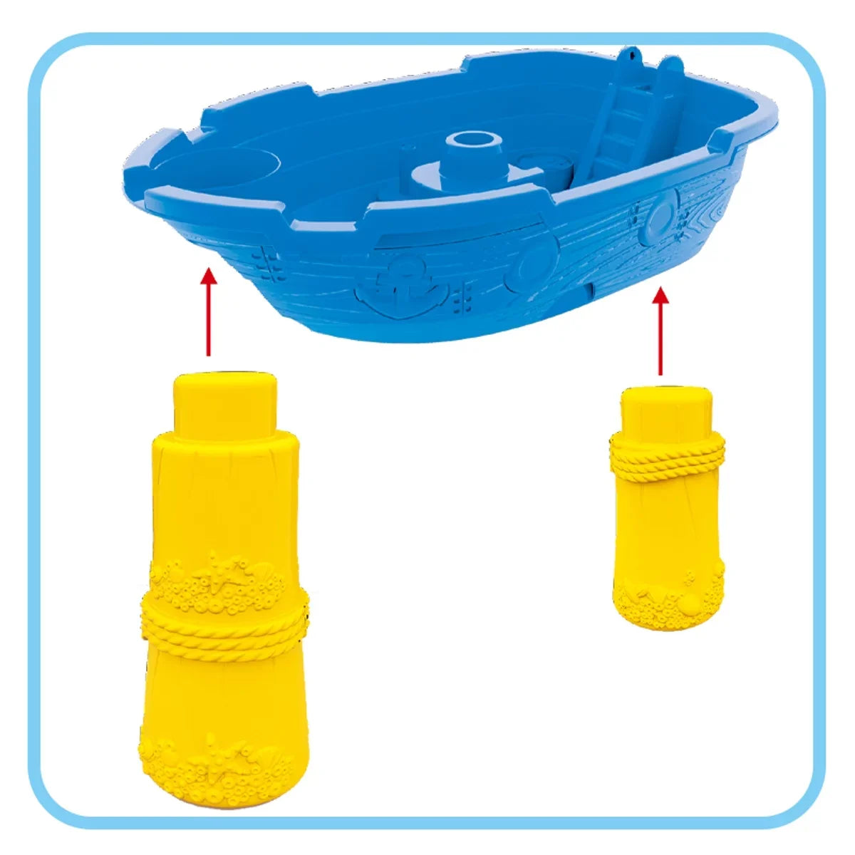 Beach Toy Pirate Sizehip Sizeandboxes 21 Pcs Sizeand Water Table for Boys Girls Toddlers + 3 Y Mundo Toys