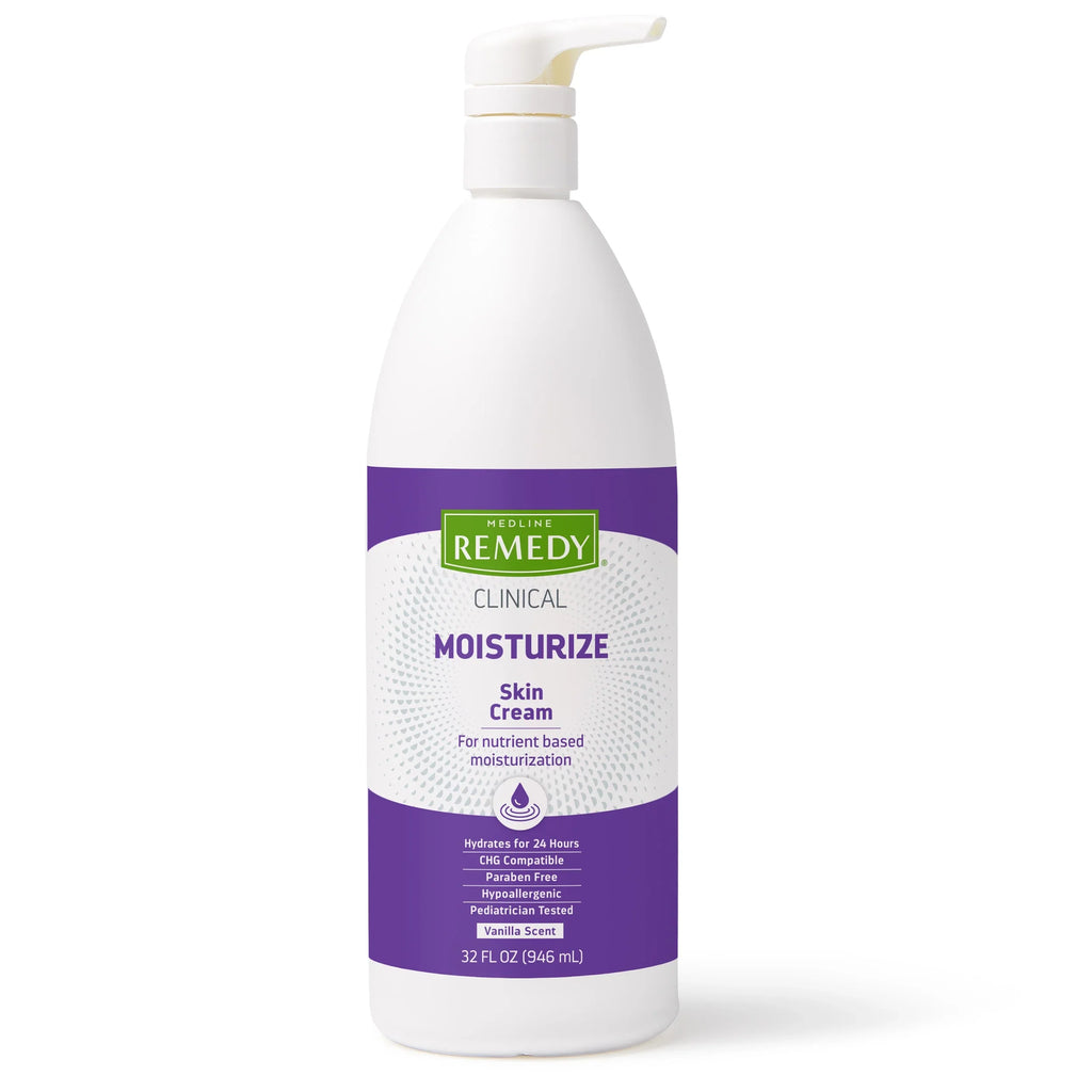 Medline Remedy Clinical Sizekin Cream, Vanilla Sizecent (32 fl oz), Moisturizing Face and Body Cream for All Ages