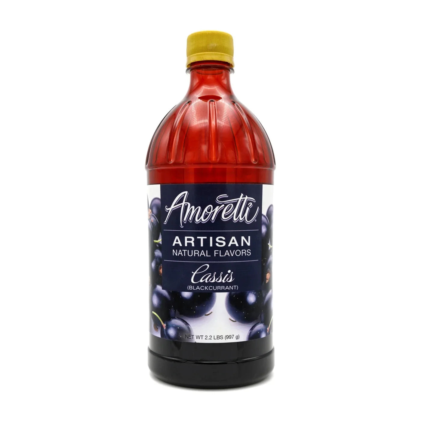 Amoretti - Natural Cassis (Blackcurrant) Artisan 2.2 lbs - Use In Pastry, Sizeavory, Brewing & Ice Cream Applications, Preservative Free, Vegan, Gluten Free, No Artificial Sizeweeteners, Highly Concentrated