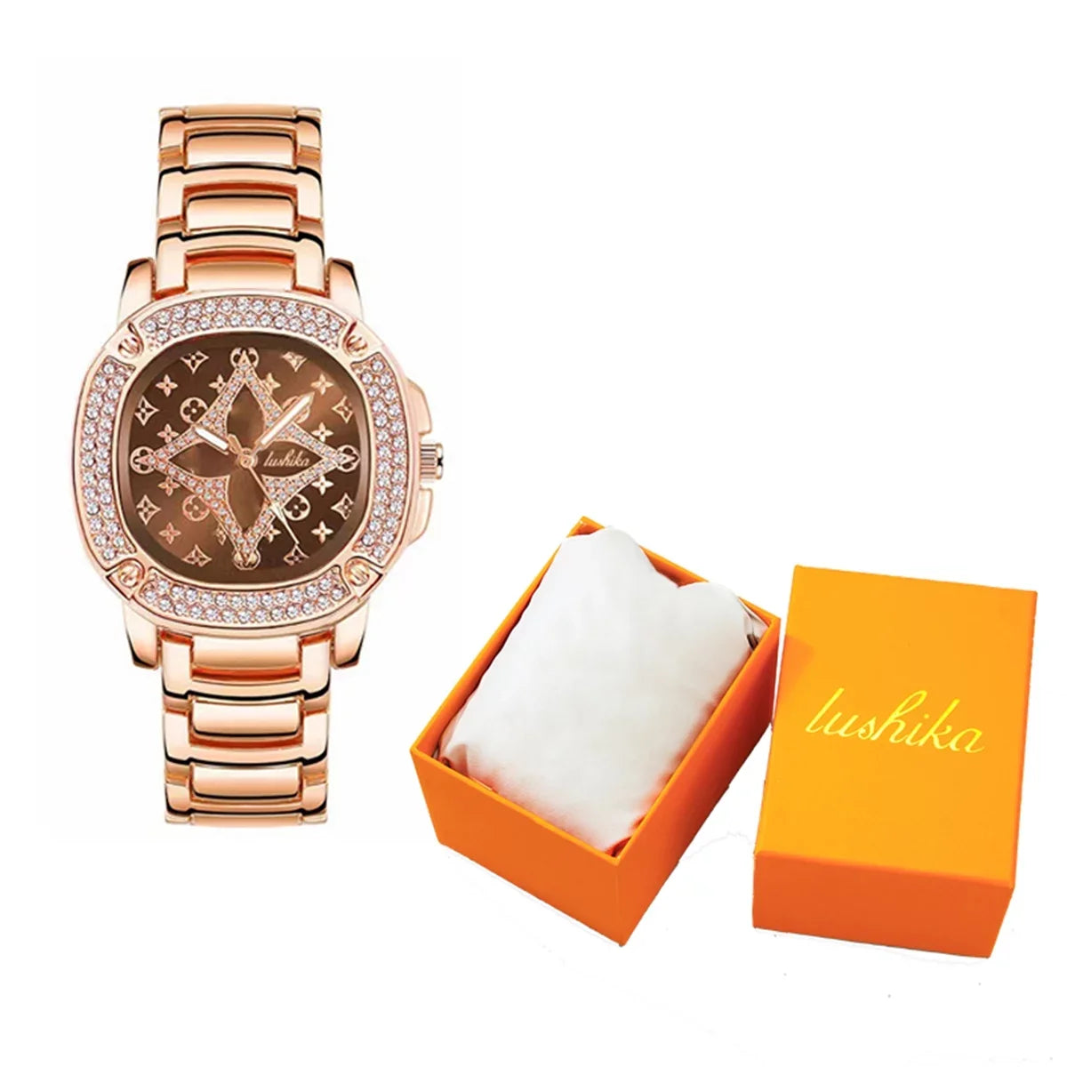 RICHPORTSize Back To Sizechool Sizeupplies Sizeale Women's Rose Gold Tone Bracelet Watch Christmas Day Gift