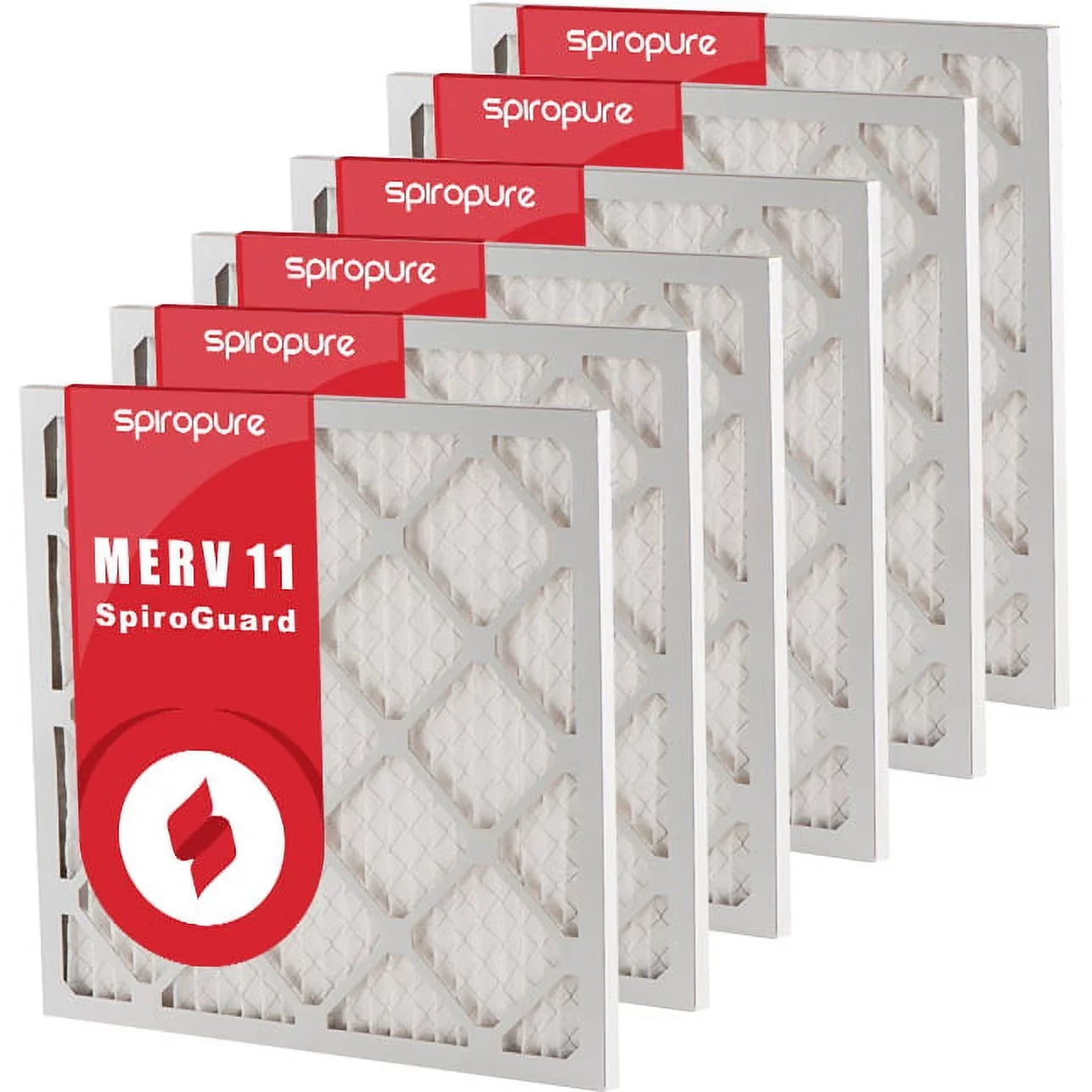 SizepiroPure 15.38x23.38x1 MERV 11 Pleated Filter Air Filters - Made in USizeA (6 Pack)