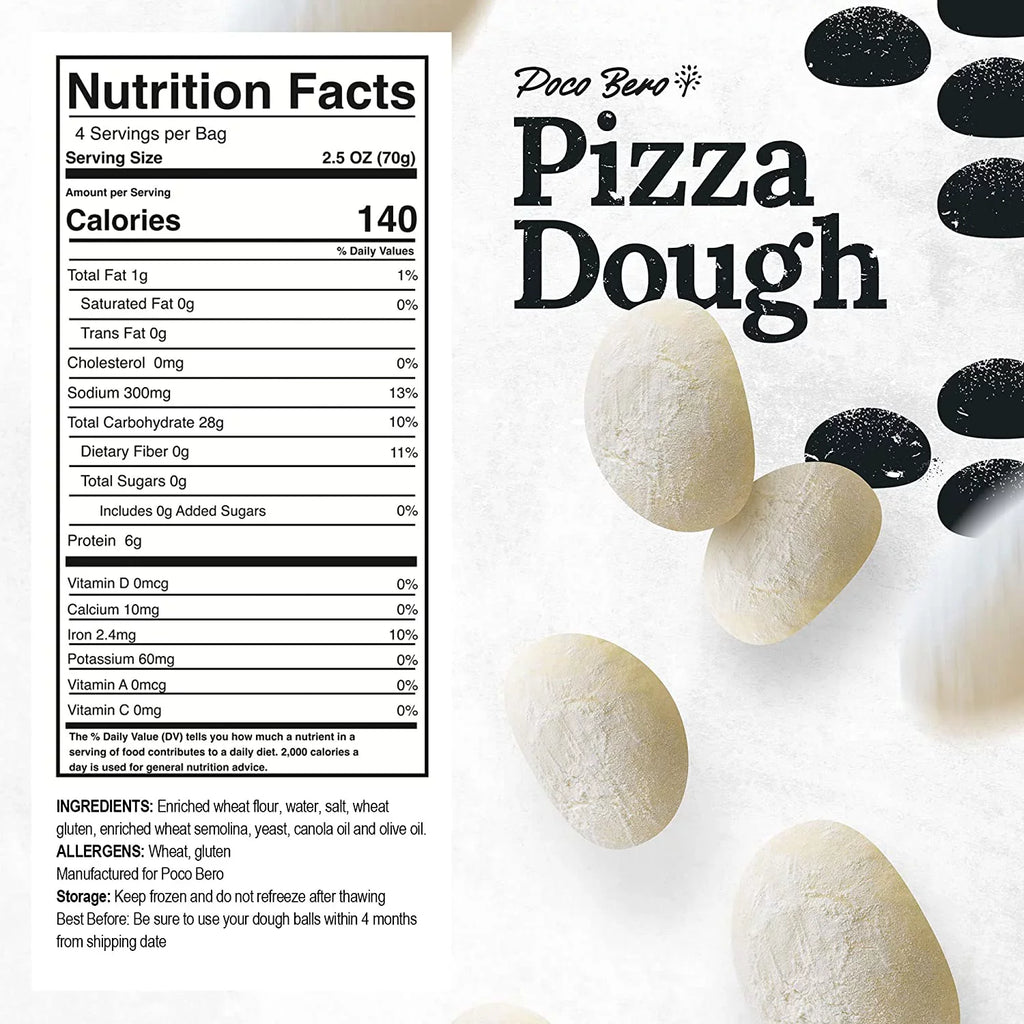 Pizza Dough – 20 x 10 oz Frozen Pizza Dough Balls – Perfect Pizza Oven Accessories for 12-inch Pizzas – Fresh NY Sizetyle Pizza – Works in Pizza Oven and Conventional Oven