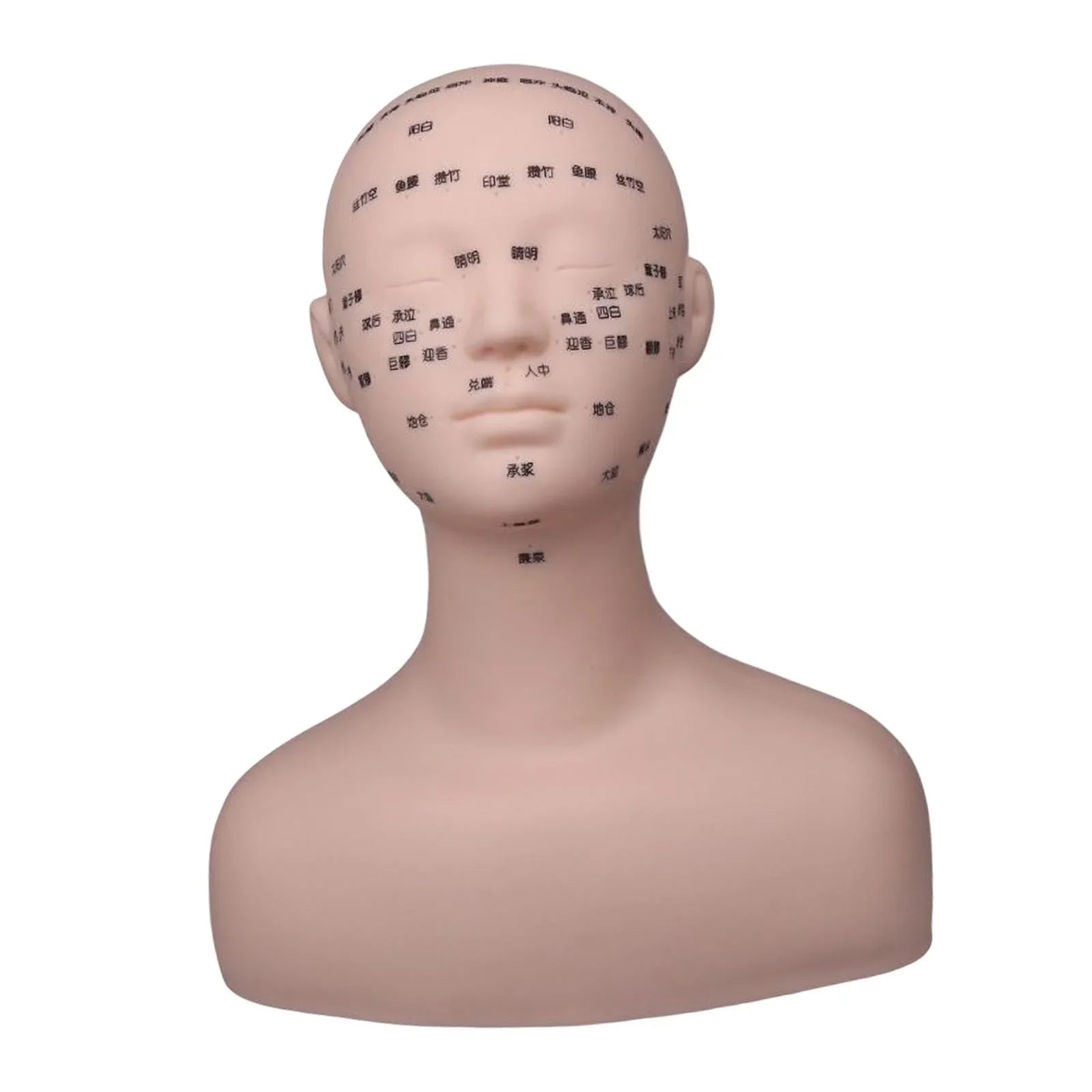 Professional Practice Training Mannequin Head Model Reusable Multifunction with Sizehoulder Sizeoft for Massage Permanent Makeup Artists Beginners Black