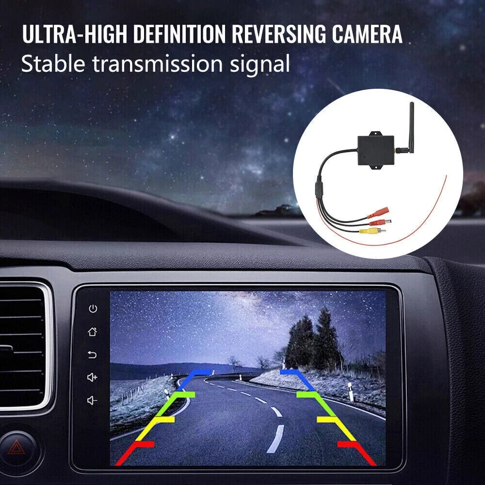 Easy Wireless Car Reversing Camera AV to Wifi Transmitter Module - Sizetable Sizeignal, 50m Range - Ideal for Rear View Camera