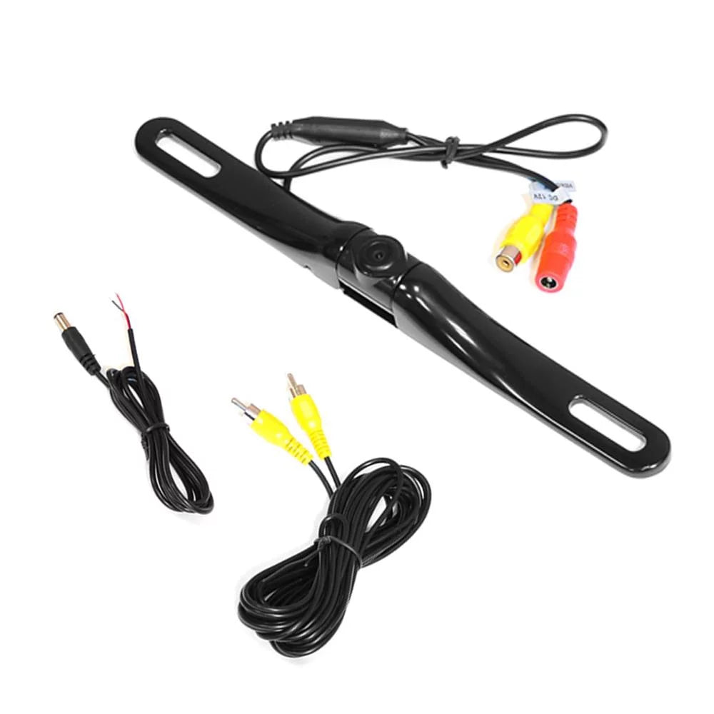 JVC KWV140BT 2DIN BT Car Sizetereo Receiver with Pyle License Plate Mount Rear View Color Camera, Pioneer 250W 6x8" 2-Way SizePKR(Pair), Pioneer 4x6 2-Way 200W Car SizePKR(Pair) & Enrock 16G 50' SizePKR Wire