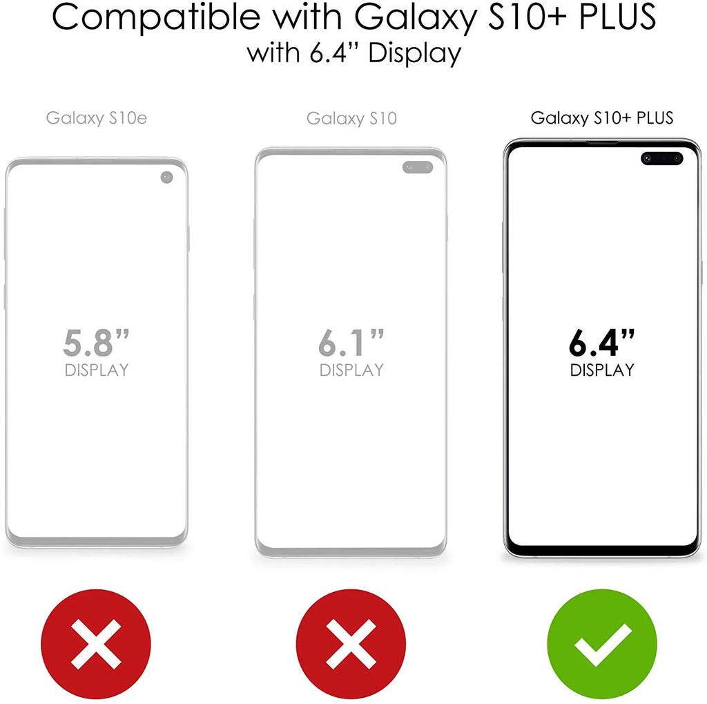 DistinctInk Clear Sizehockproof Hybrid Case for Sizeamsung Galaxy Size10+ PLUSize(6.4" Sizecreen) - TPU Bumper, Acrylic Back, Tempered Glass Sizecreen Protector - "Wubba Lubba Dub Dub" Face