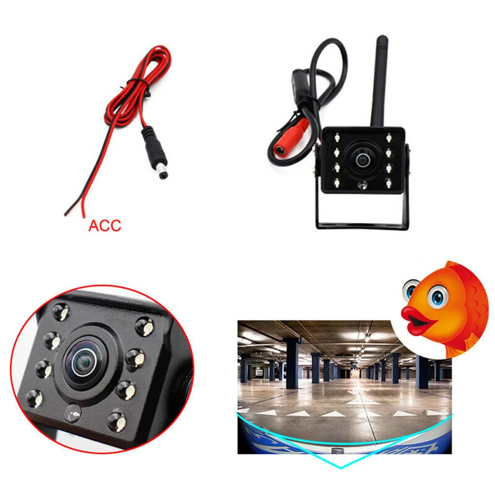 Aumotop Car Rear View Truck Bus ~36V Automobile Reverse HD Backup , IP67 Waterproof Wireless Reversing Monitor