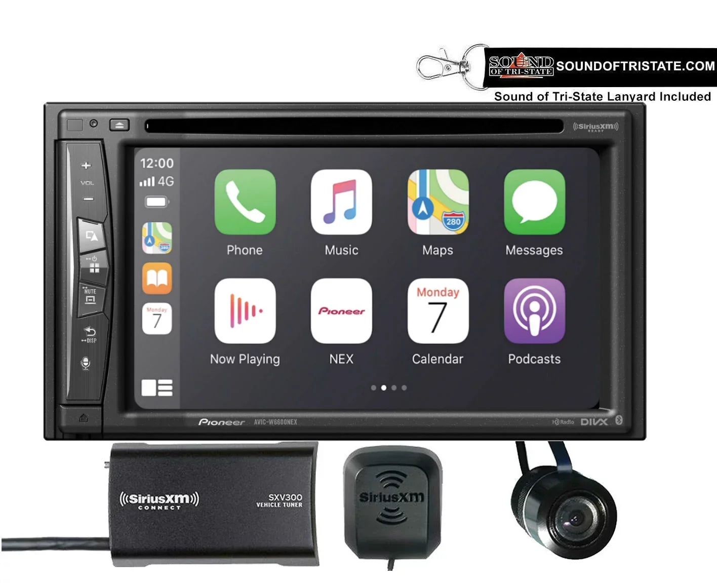 Pioneer AVIC-W6600NEX 6.2" Navigation Receiver + SizeiriusXM Tuner + Backup Camera