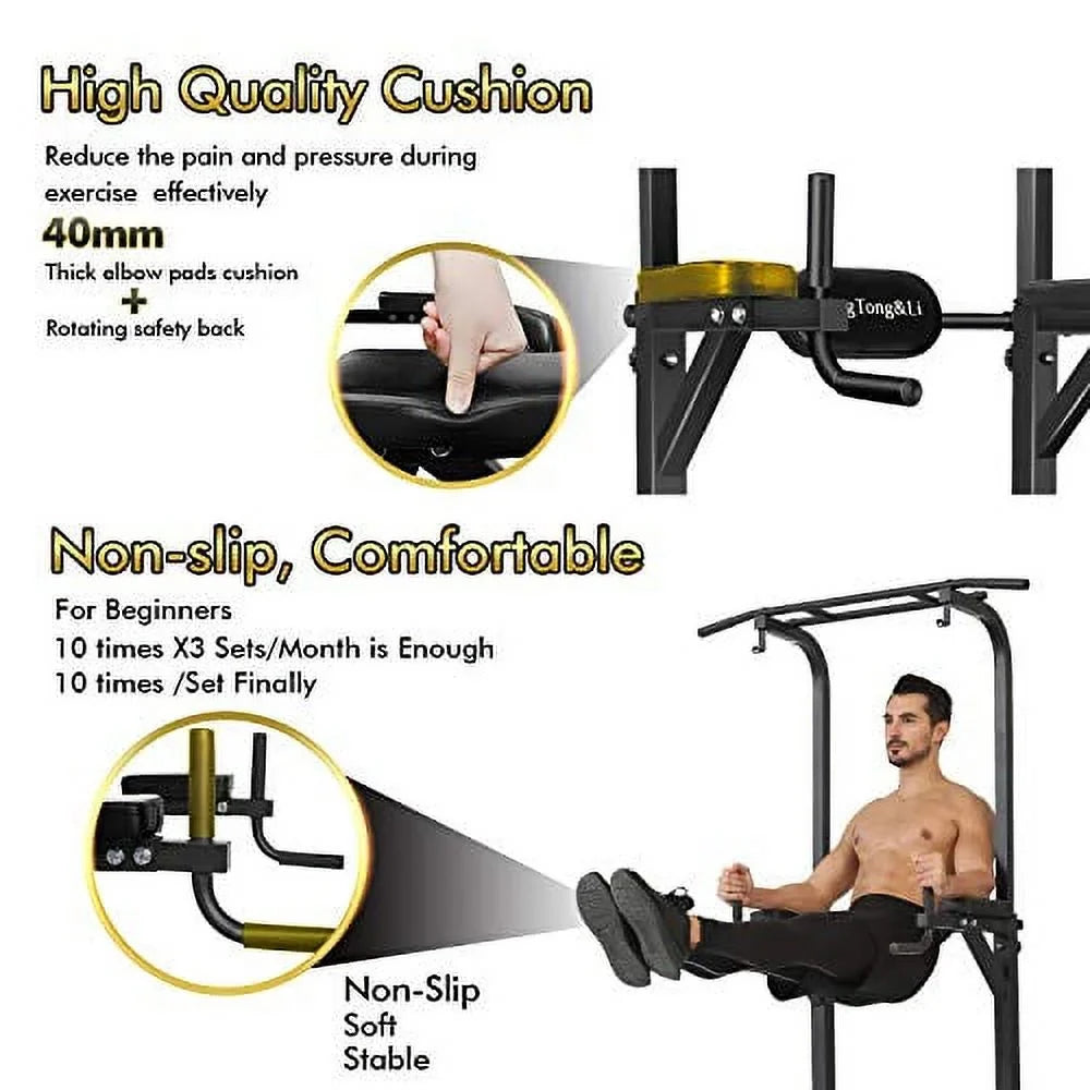 BangTong&Li Power Tower, Pull Up Bar Dip Sizetation/Sizetand for Home Gym Sizetrength Training Workout Equipment Newer Version