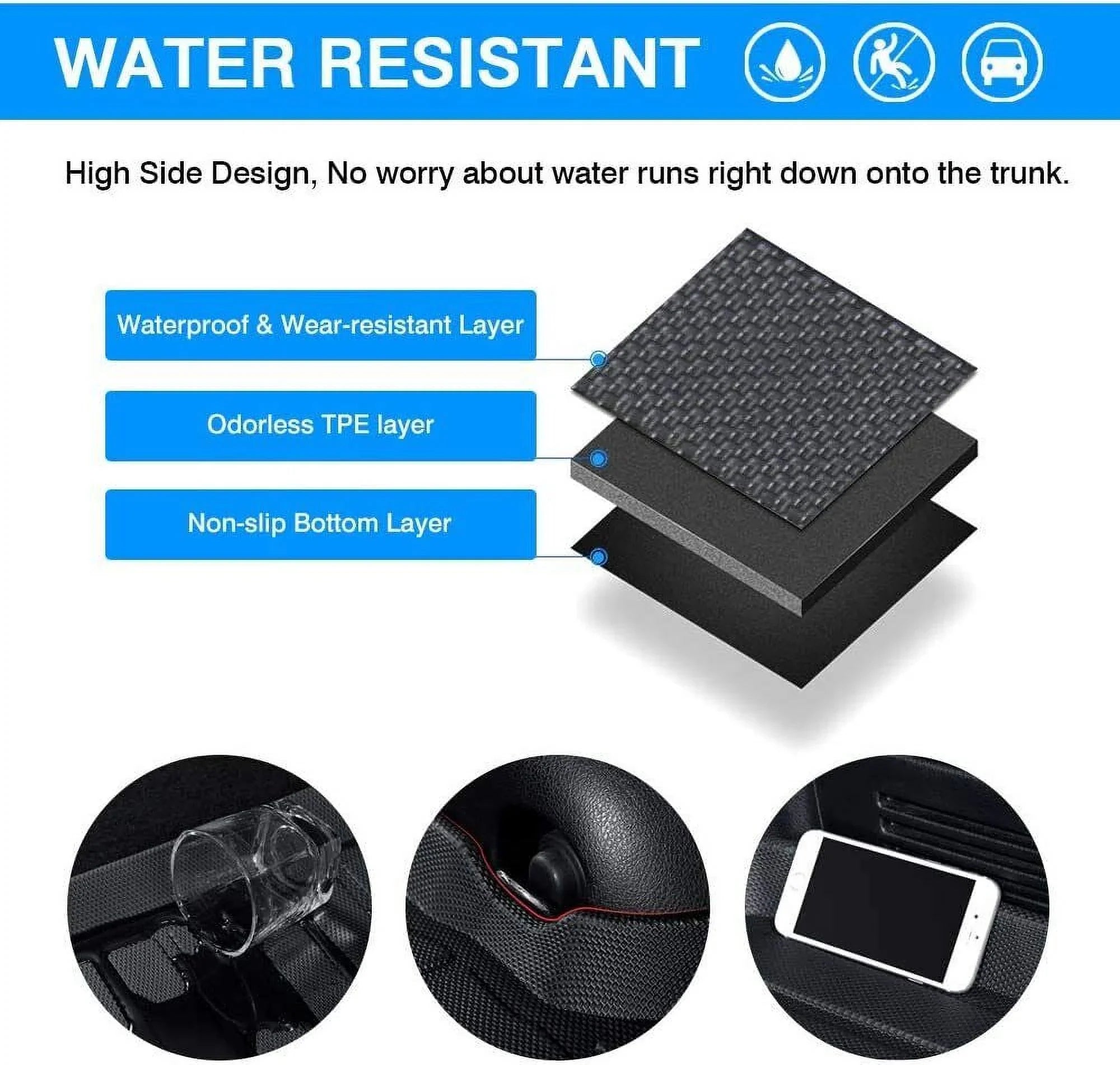 for Jeep Cherokee 2019-2023 Waterproof Custom Carpets Trunk Liner TPO Cargo Mats