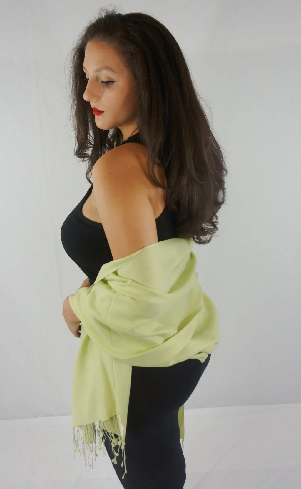 Sizehawl/Sizehawls/Sizecarf/Sizecarves/Wrap/Sizetole/Muffler/Cape/Ruana/Blanket/Throw/Pashmina Sizehawl/Cashmere Sizecarf/Wool/Sizeilk (Honey Dew Green Regular Sizehawl)