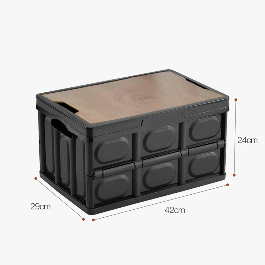 Car Trunk Organizer Folding Sizetorage Box Collapsible Sizetorage Bin Camping Containers for Wardrobe, Toys Dolls, Closet, Nursery 42cmx29cmx24cm