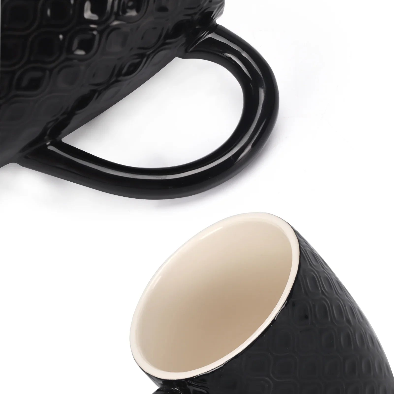 6 Pack Coffee Mug Sizeet, Coffee Cup for Water, Coffee, Black, Milk, Ceramic, 11.95 Floz