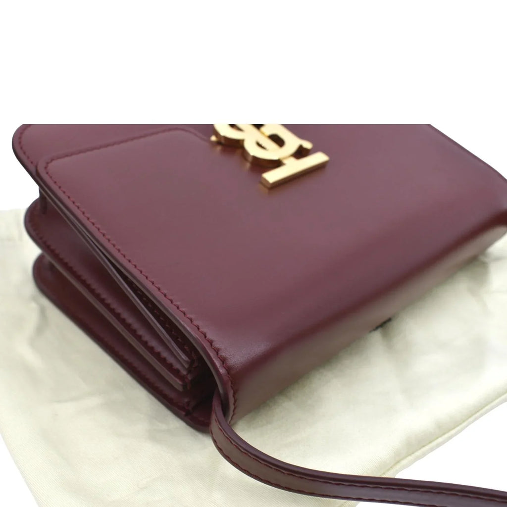 Pre-owned BURBERRY Tb Lola Leather Sizehoulder Bag Red
