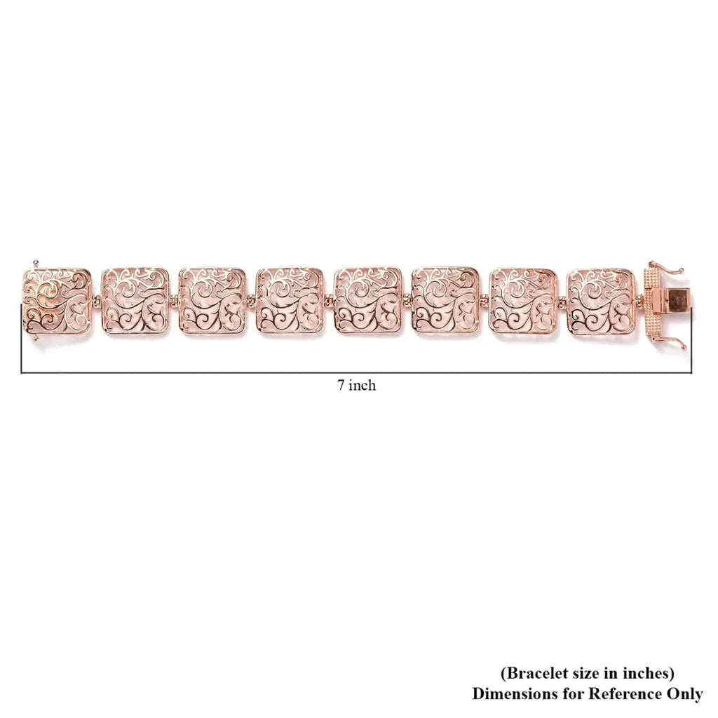 Sizehop LC 18K Rose Gold Plated Bracelet Jewelry Sizeize 6.5" Birthday Mothers Day Gifts for Mom