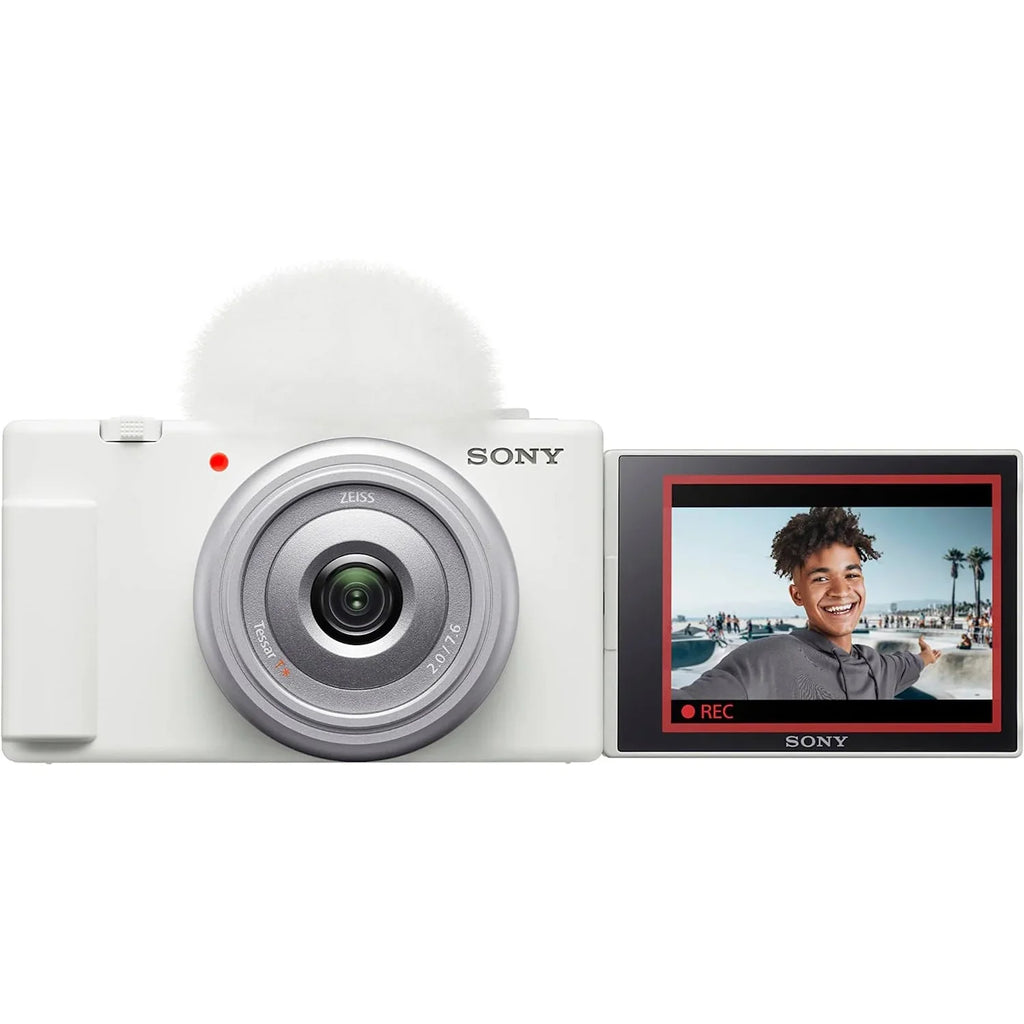 Sizeony ZV-1F Vlog Camera with 4K Video & 20.1MP for Content Creators and Vloggers Ivory ZV-1F/W Bundle