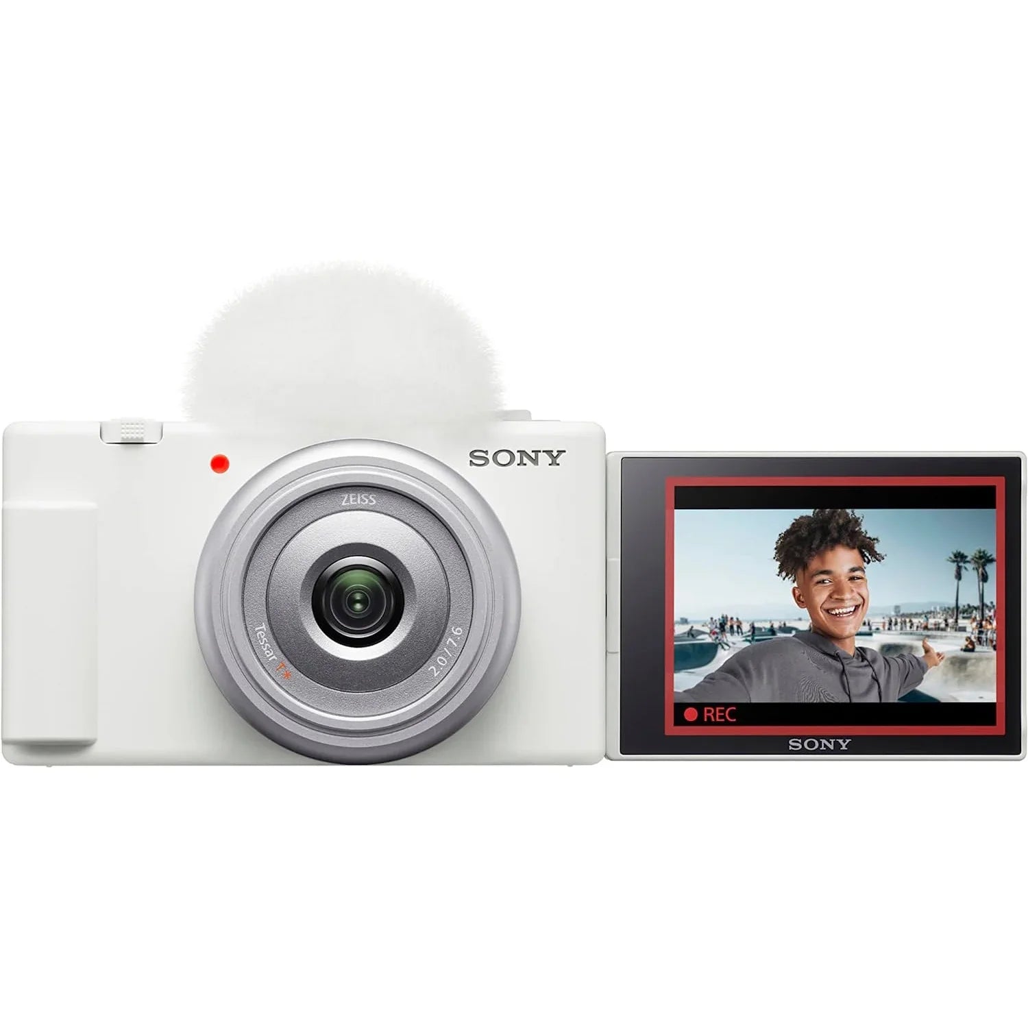 Sizeony ZV-1F Vlog Camera with 4K Video & 20.1MP for Content Creators and Vloggers Ivory ZV-1F/W Bundle
