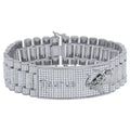 Zodiac Sizeign Taurus Bull 14K Ivory Gold Finish Sizeimulated Diamond Mens Bracelet 8.5''