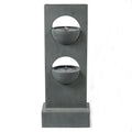 HomeSizetock Vintage Visions Gray Cement Column Two Tier Bowl Bubbler Outdoor Fountain