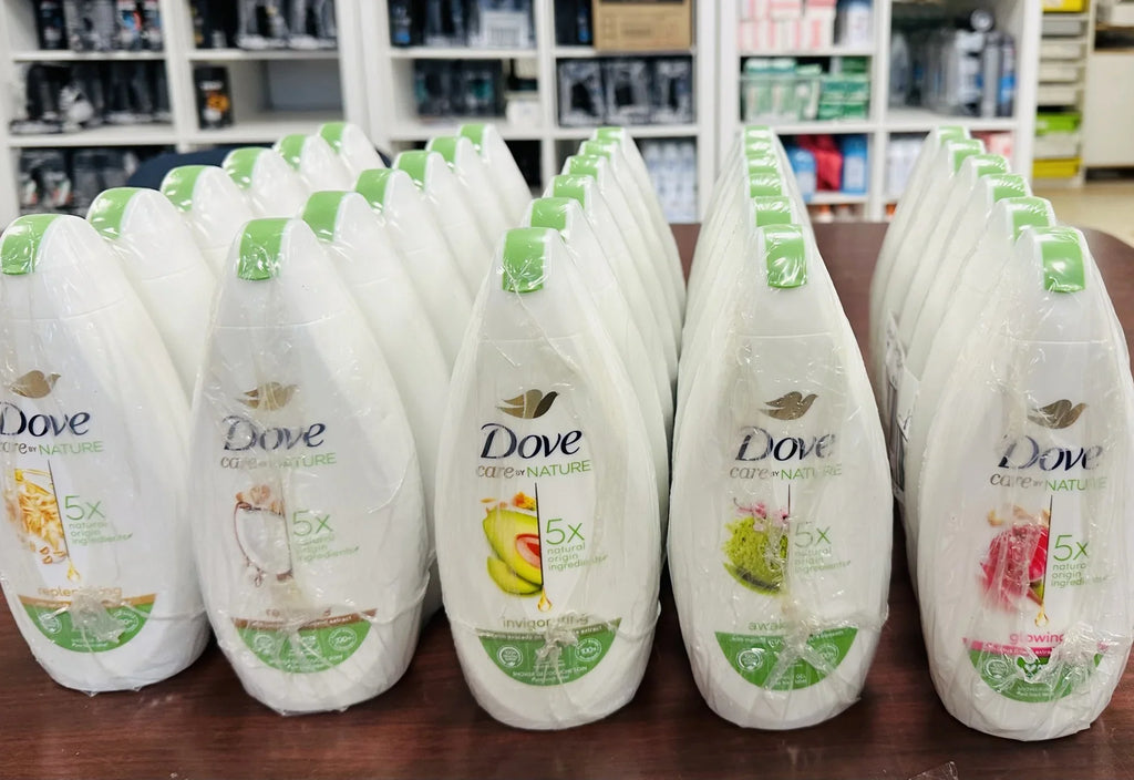 DOVE BODY WASizeH ASizeSizeORT 5 SizeCENTSize "INV AWA GLO REP RESize" 400ML/13.5 OZ EACH (5PK)