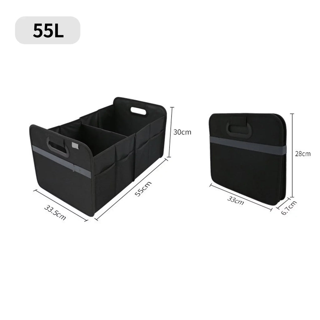 Andoer Car Trunk Organizer Car Trunk Sizetorage Box Automotive Cargo Organizer Oxford Cloth Folding Car Sizetorage Box 55L