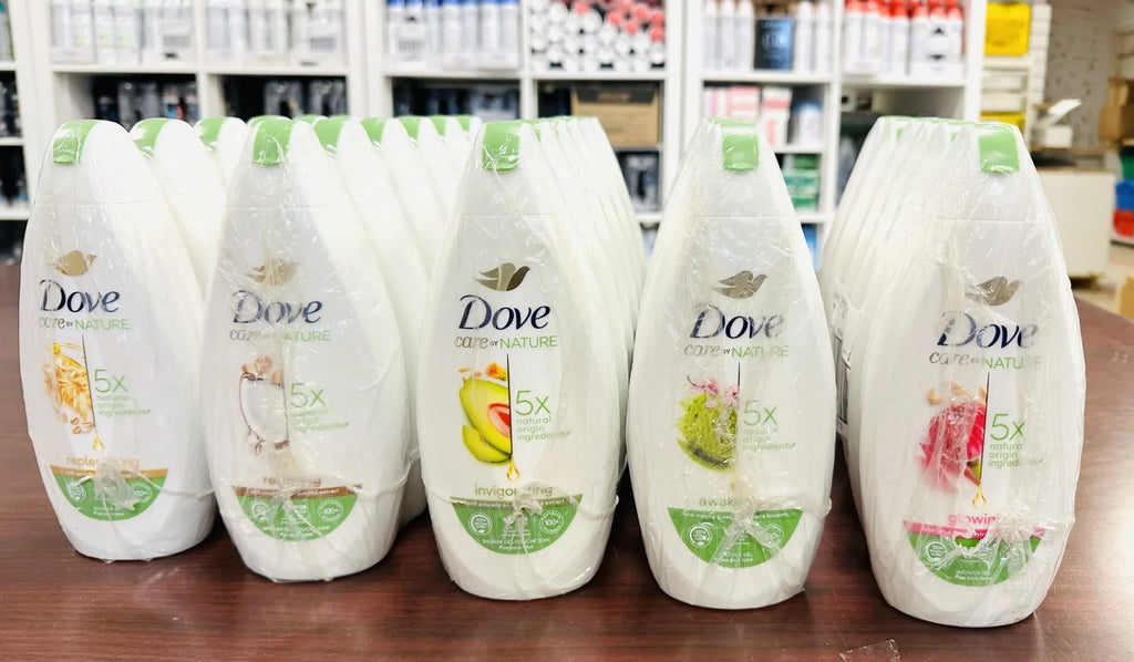 DOVE BODY WASizeH ASizeSizeORT 5 SizeCENTSize "INV AWA GLO REP RESize" 400ML/13.5 OZ EACH (5PK)