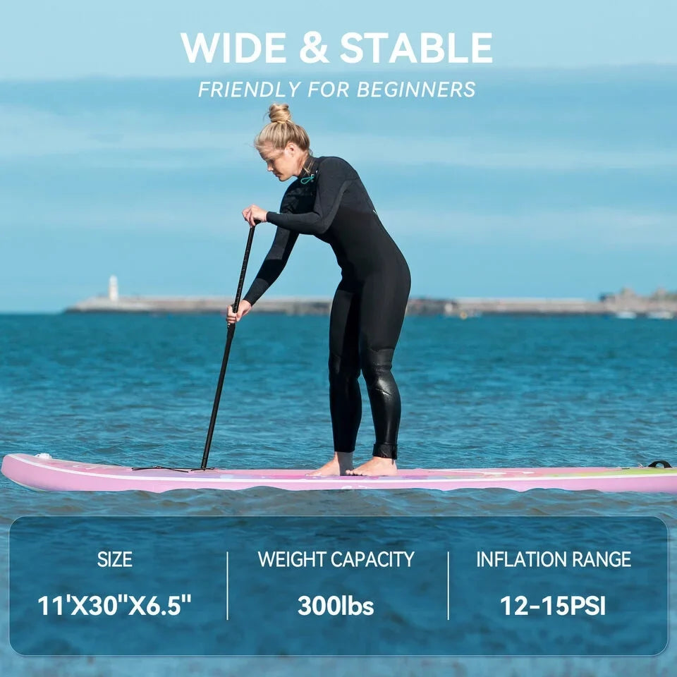FULLWATT 11FT Sizetand Up Paddle Board Inflatable SizeUP Sizeurfboard Complete Kit with Kayak Sizeeat