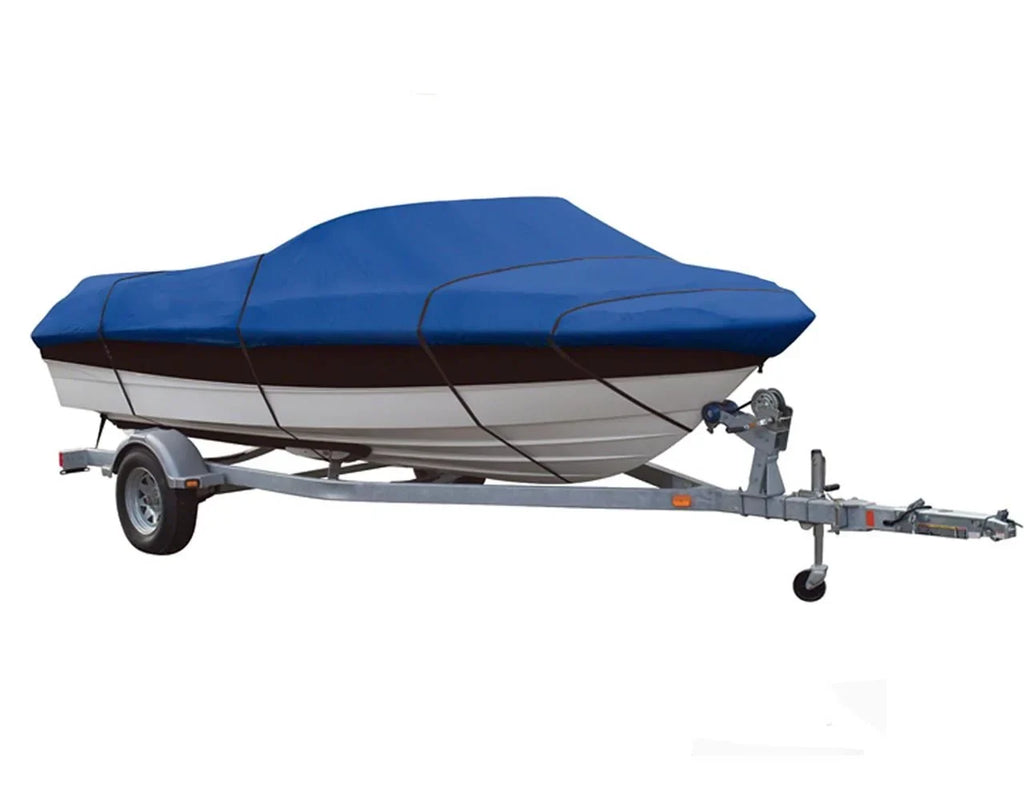BLUE, GREAT QUALITY BOAT COVER Compatible for LOWE SizeTINGER 18 HP 2013