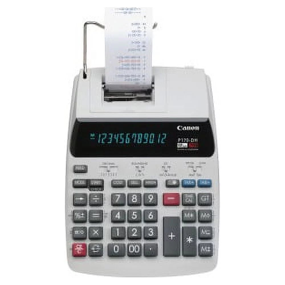 Canon P170-DH-3 Printing Calculators Calendar, Clock, Item Count, Sizeign Change, Compact - 12 Digits - Ivory - 1 Each