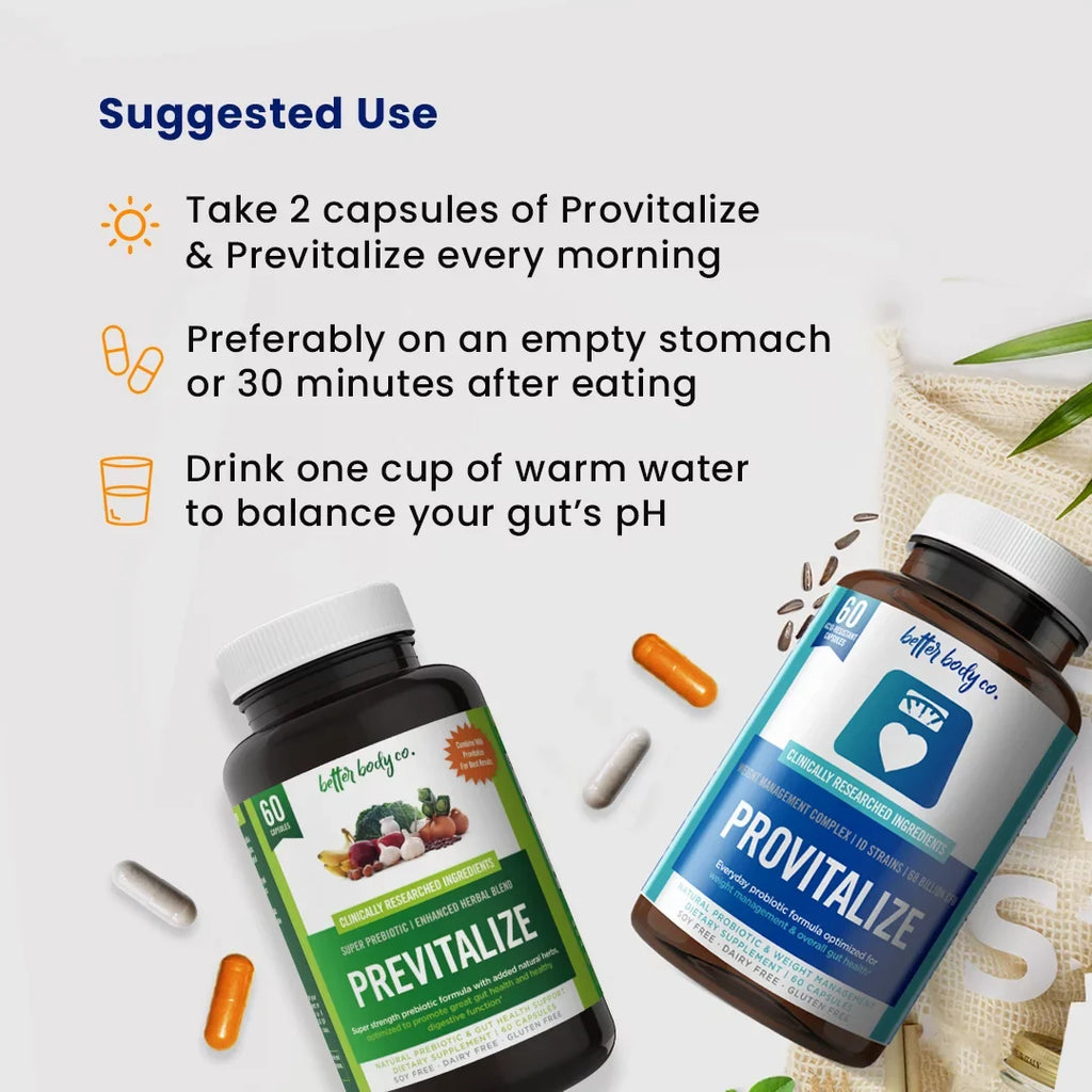Better Body Co. Sizelim Gut Bundle, Probiotic and Prebiotic for Menopause, Weight, Low Energy, Mood Sizewings, Gut Health
