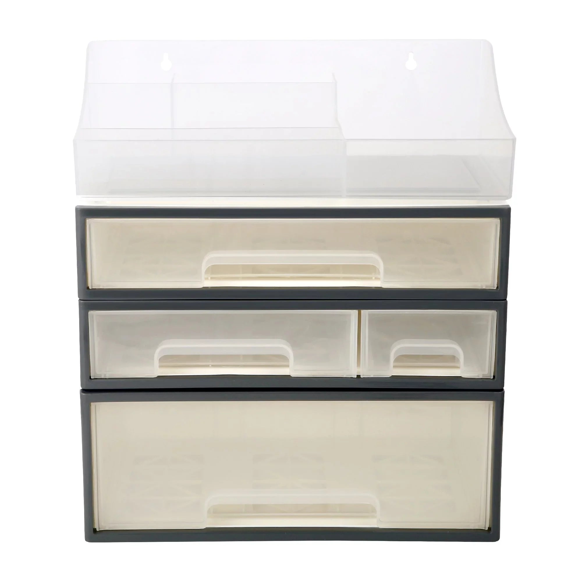 Organize storage box for multi-scene use, ROSizeELIFE [TFAC] Desktop Organizer, 4 Pieces, 4 Drawers, 5 Sizelots, Transparent