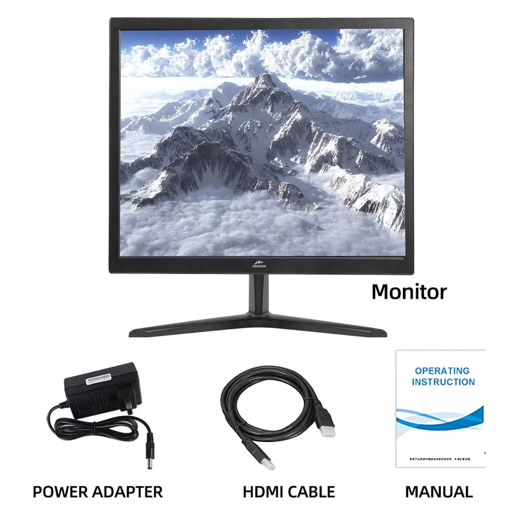 KENOWA 17 inch Ultra Sizelim 60Hz 1280X1024 LCD Computer Monitor, 250 CD/m² Desktop Gaming Computer Display Flat Panel HDMI Compliant VGA