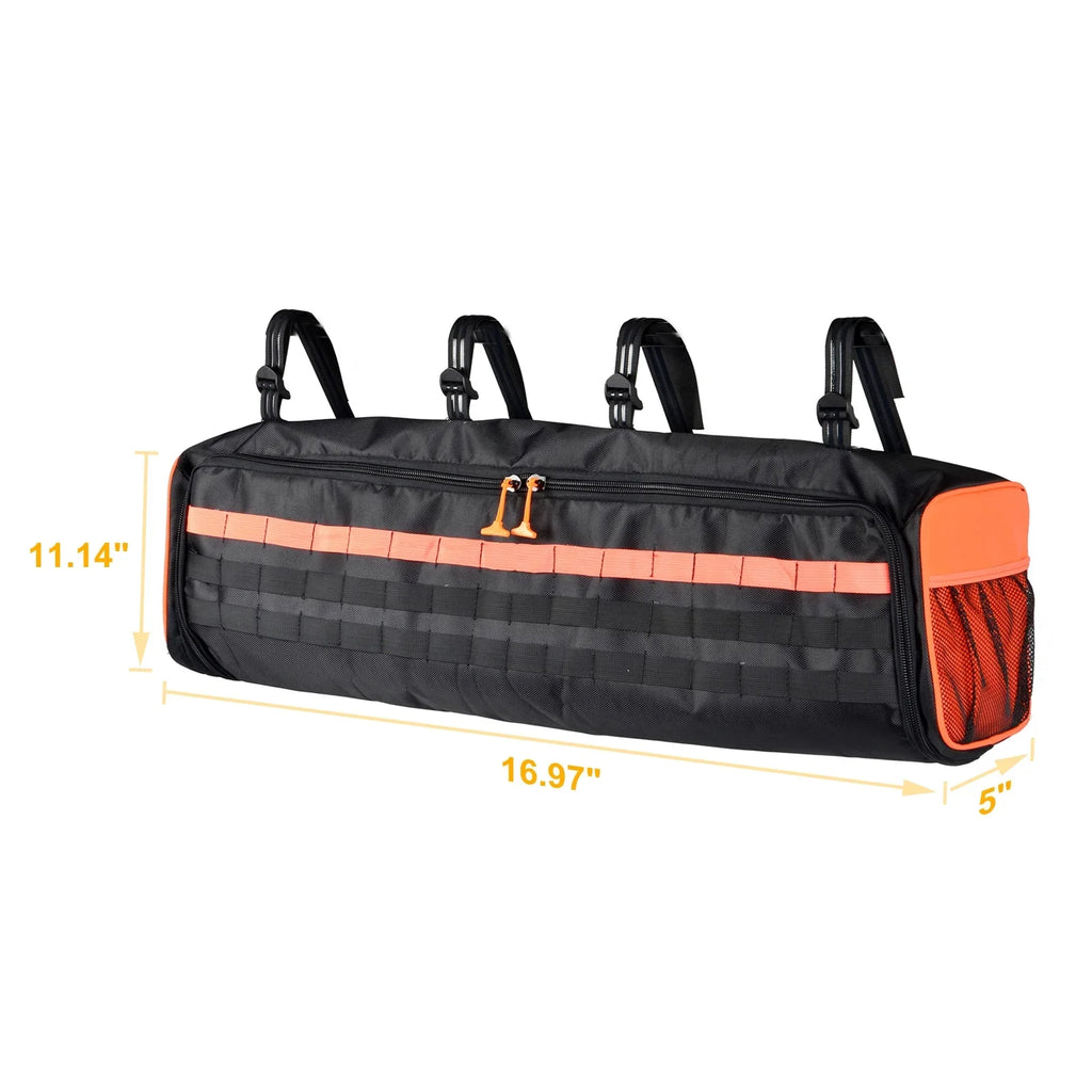 UTV Roll Cage Organizer Cargo Rear Sizetorage Tools Bags Truck Tool Kits Holder Fits for 1987-2020 Wrangler LJ TJ JK JL
