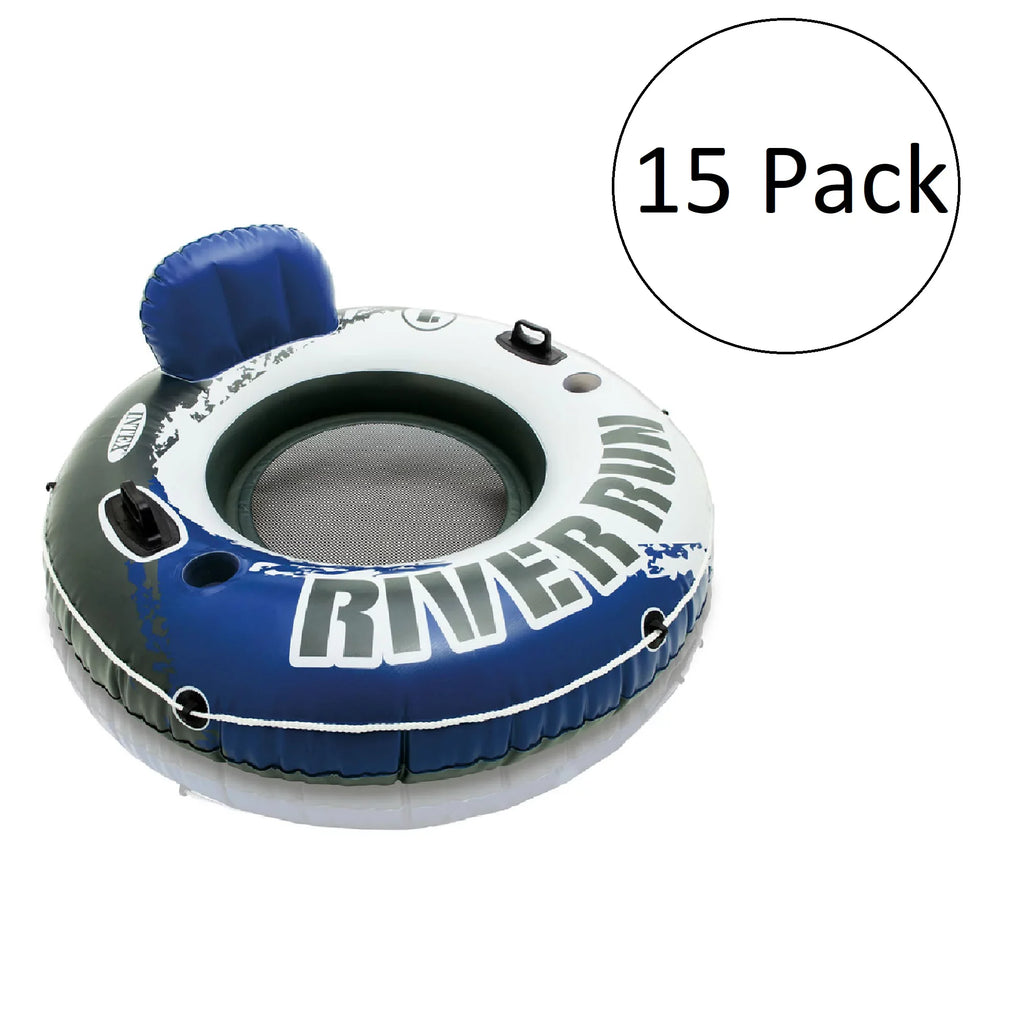 Intex River Run 1-Person Inflatable Floating Tube Raft for Lake/Pool (15 Pack)