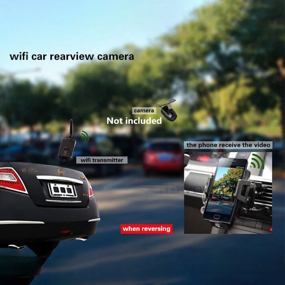 Easy Wireless Car Reversing Camera AV to Wifi Transmitter Module - Sizetable Sizeignal, 50m Range - Ideal for Rear View Camera