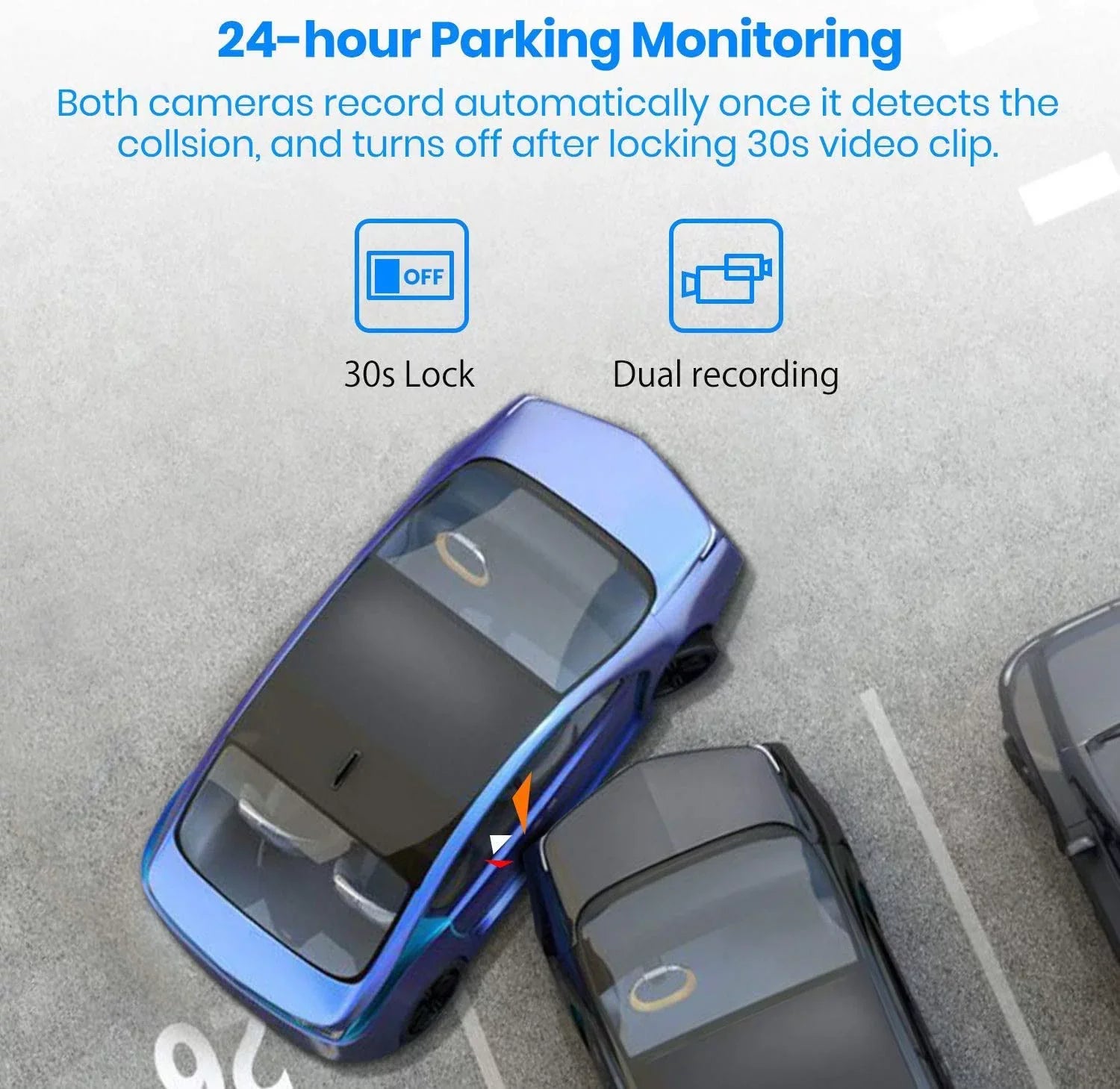 Auto-Vox Rear View Mirror 9.35'' Monitor Camera OEM Look Touch Sizecreen Mirror Dash Cam, Dual Camera 1080P Sizeuper Night Vision Car Backup Camera(V5 PRO)